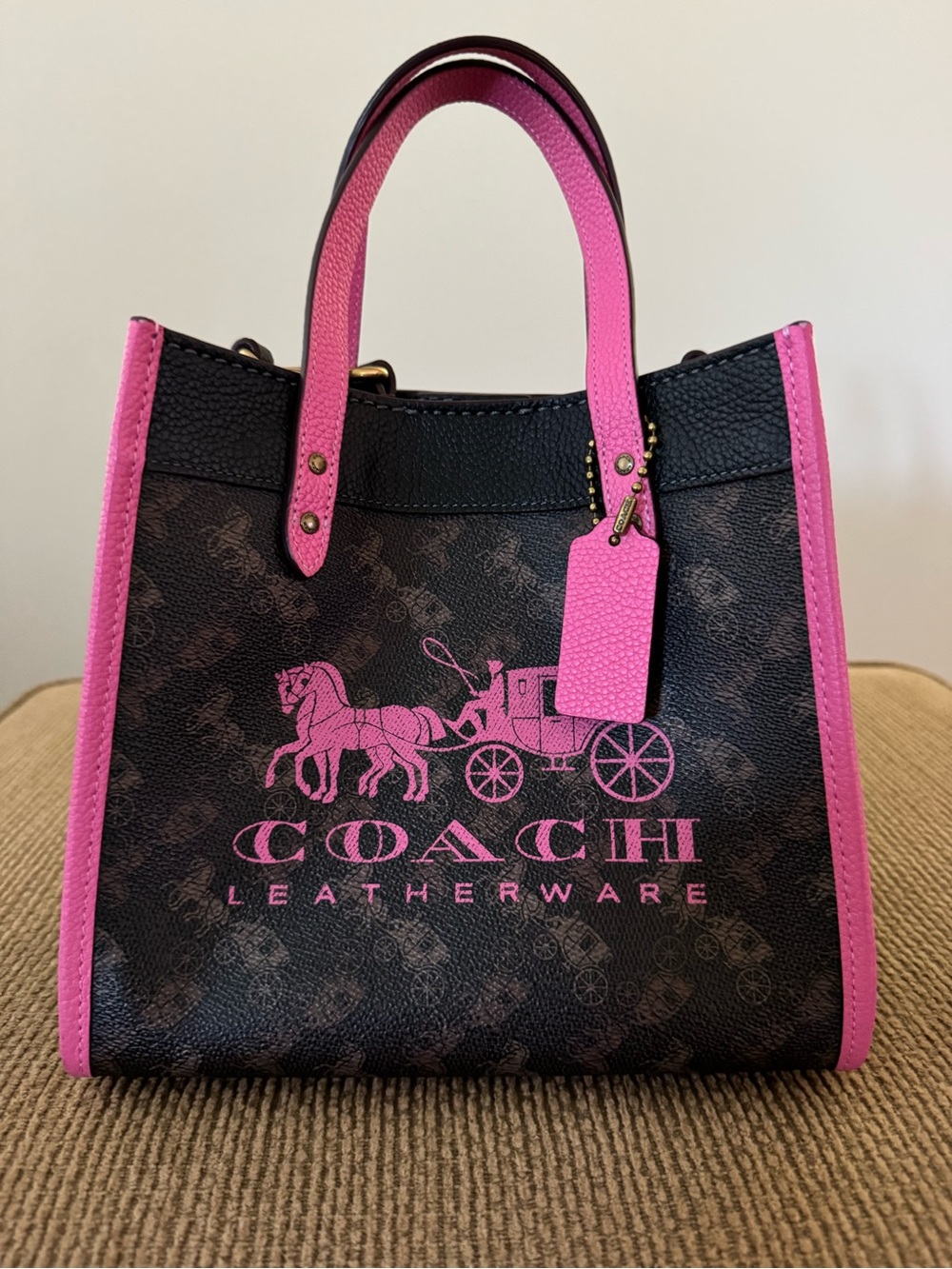 Coach Pink and Brown Tote/Crossbody
